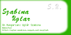 szabina uglar business card